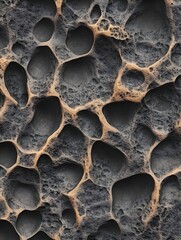 A texture of volcanic rock with rough, porous details