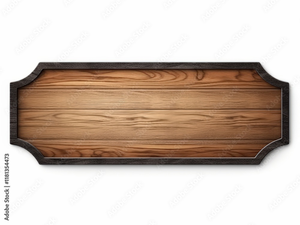 Poster oblong decorative wooden sign with a smooth surface and elegant edges suitable for personalization a