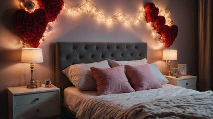 a romantic valentine themed bedroom 