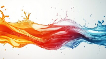 Splash of Indian Flag on Happy Independence Day of India background