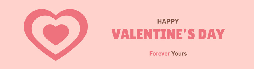 The heart inside the heart— Valentine's Day concepts for social media banners, marketing materials, backgrounds, greeting cards, and websites. Vector design, February 14 is Love Day.
