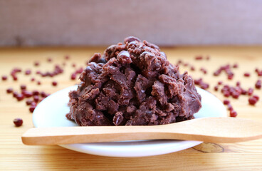 Japanese Sweet Red Bean Paste Called Anko, a Popular Traditional Japanese Confectionery Filling