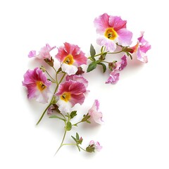 Naklejka premium Purple bellflowers isolated on white background with clipping path.