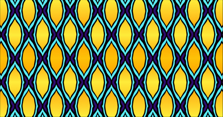 The images showcase abstract patterns with repeating oval shapes in bright color combinations such as cyan, lime, magenta, and gold. Perfect for decorative designs or textile applications.