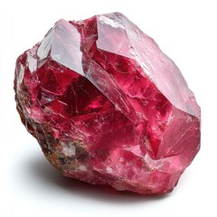 Luminous Red Gemstone: A Rare and Exquisite Crystal of Nature's Brilliance. 
