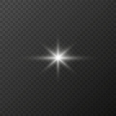 Flickering glare, glow.  Shining design, isolated vector eps 10.