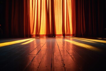 Soft Shadows and Warm Light from Stage Curtains
