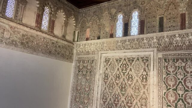 Ornamental decoration in the synagogue of the transit of Toledo