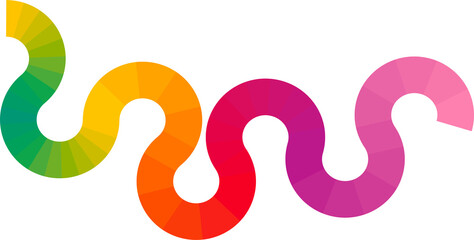 Abstract curved shape with color gradient