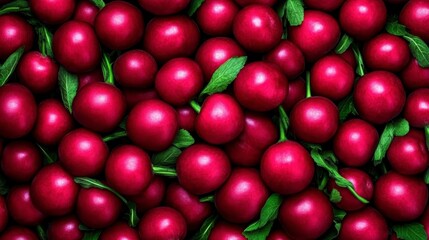 Obraz premium Vibrant Red Radishes Fresh Produce Close Up Food Photography Healthy Eating Organic Vegetables