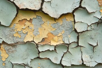 Obraz premium Highly Detailed Close-up Image of Cracked and Peeling Surface Ideal for Textures and Backgrounds