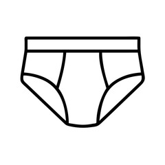 briefs icon, dress line art, dress vector - simple black line art icon of briefs perfect for logos, and dress-themed designs.