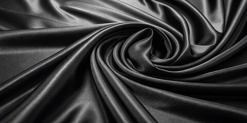 Fototapeta premium Another Elegant Black Fabric Satin Silk Background for Various Uses