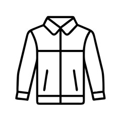 jacket icon, dress line art, dress vector - simple black line art icon of jacket perfect for logos, and dress-themed designs.