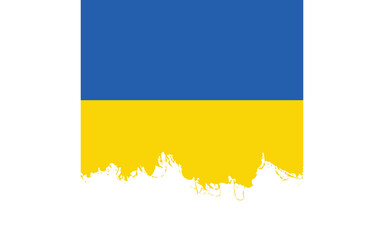 Ukraine flag. Flag of Ukraine. National symbol. Square, round and heart shape. Ukrainian flag symbol. Blue and yellow illustration. Stock vector illustration