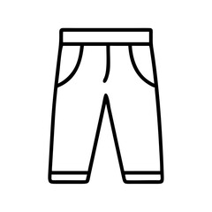 trousers icon, dress line art, dress vector - simple black line art icon of trousers perfect for logos, and dress-themed designs.