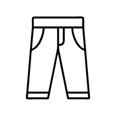 trousers icon, dress line art, dress vector - simple black line art icon of trousers perfect for logos, and dress-themed designs.