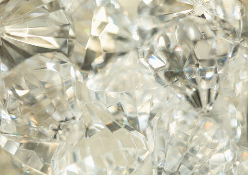 Extreme close up of large diamonds
