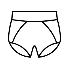 undergarments icon, dress line art, dress vector - simple black line art icon of undergarments perfect for logos, and dress-themed designs.