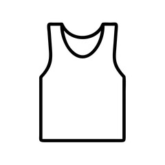 undershirt icon, dress line art, dress vector - simple black line art icon of undershirt perfect for logos, and dress-themed designs.