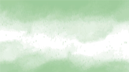 Cloudy pastel green watercolor background
