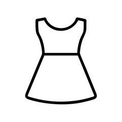 a line dress icon, dress line art, dress vector - simple black line art icon of a line dress perfect for logos, and dress-themed designs.