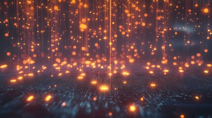 Fototapeta premium Colorful fireworks exploding over the city at night, bright lights and glowing energy in the sky, creating a festive and magical atmosphere