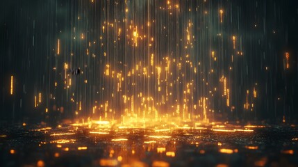 Fototapeta premium Colorful fireworks exploding over the city at night, bright lights and glowing energy in the sky, creating a festive and magical atmosphere