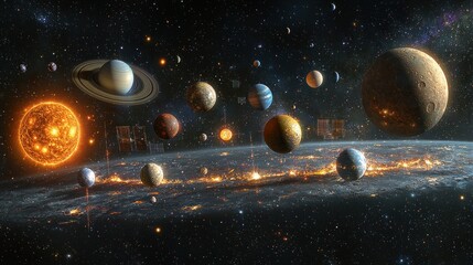 Cosmic Dance: A Celestial Ballet of Planets and Stars