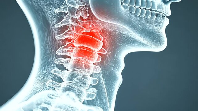 Red Illuminated Throat Area Depicting Sore Throat Discomfort
