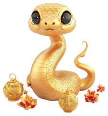 Fototapeta premium PNG Snake art lanterns cartoon.