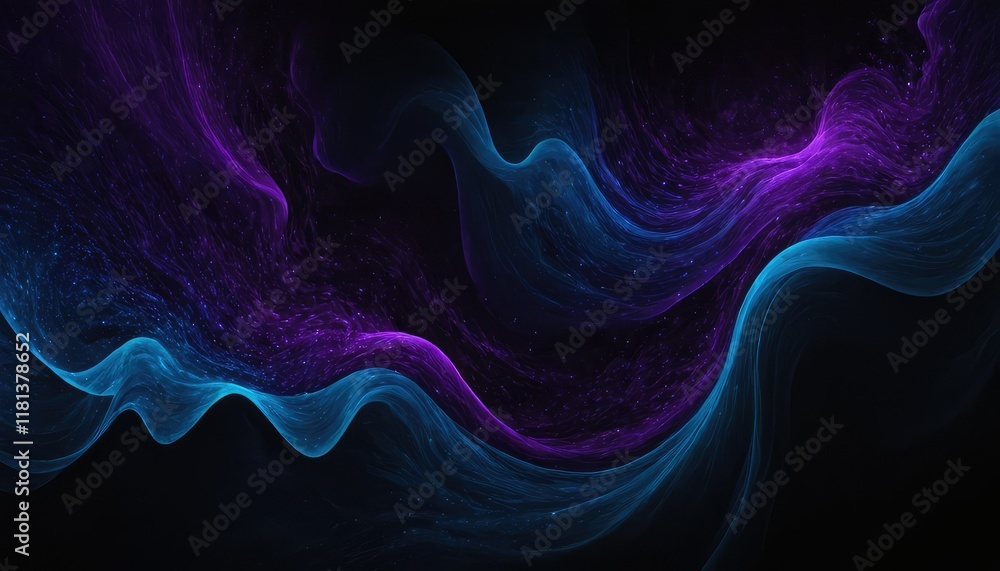 Poster abstract dark background with purple lines generative ai 1