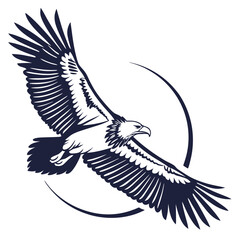 Big griffon vulture flying vector 