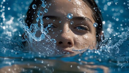 Crystal Clear Water Splash with Dynamic Droplets
