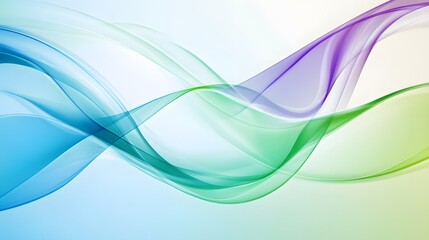 Obraz premium Abstract floral background with soft wavy patterns in blue and purple tones