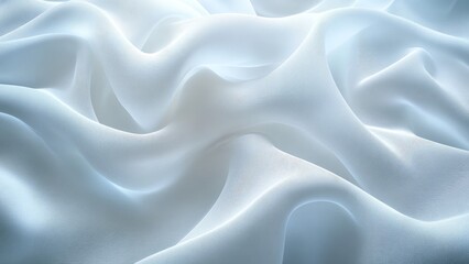 Obraz premium Soft white fabric drapes with gentle waves and textures
