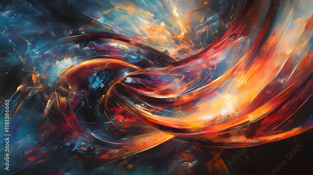 Poster abstract speed motion blur with colorful lines and energy waves