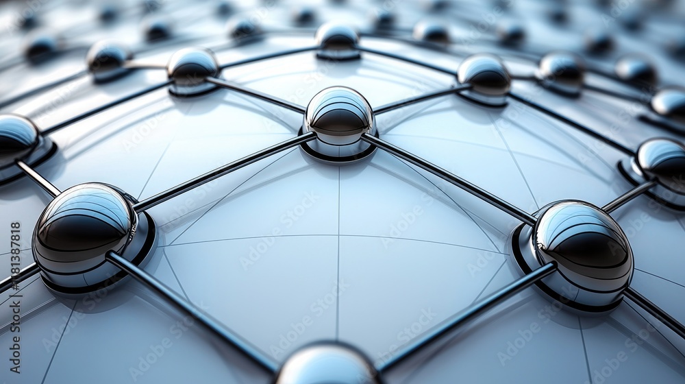Poster global network connections: abstract technology background. interconnected nodes representing commun