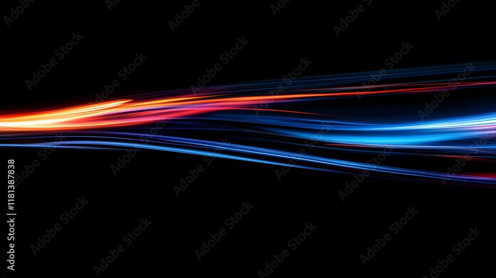 Poster abstract speed motion blur with colorful lines and energy waves