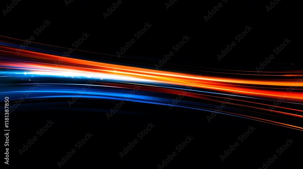 Poster abstract speed motion blur with colorful lines and energy waves
