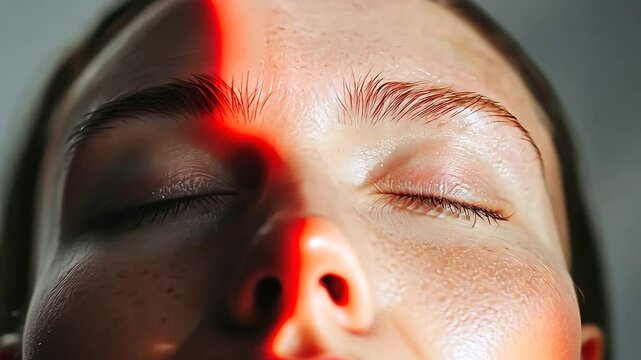 Sinus Pressure Represented by Red Light on Forehead