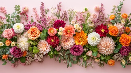 Vibrant spring floral arrangement bursts with color