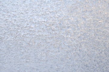 winter patterns from frost on the window