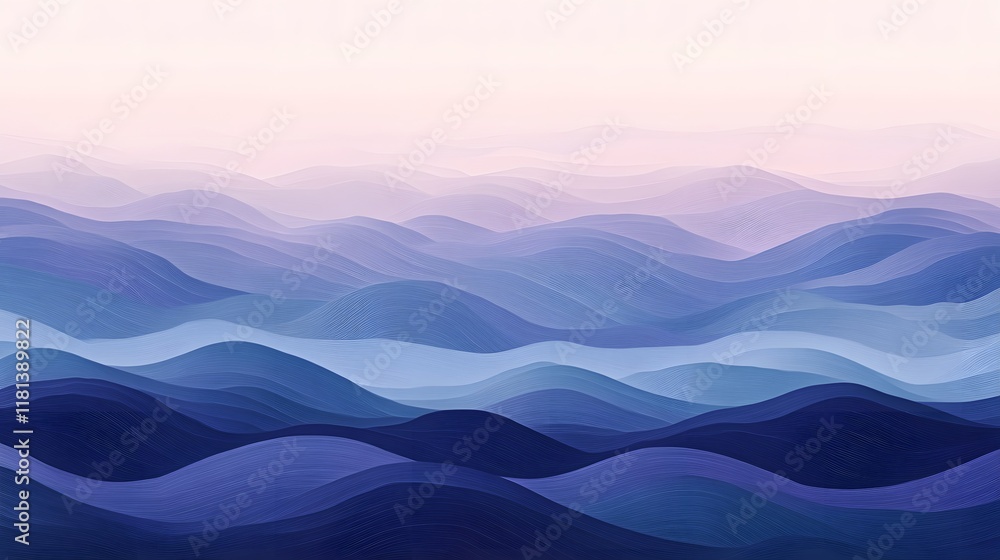 Aufkleber colorful abstract wave background design with ocean-inspired patterns and curves
