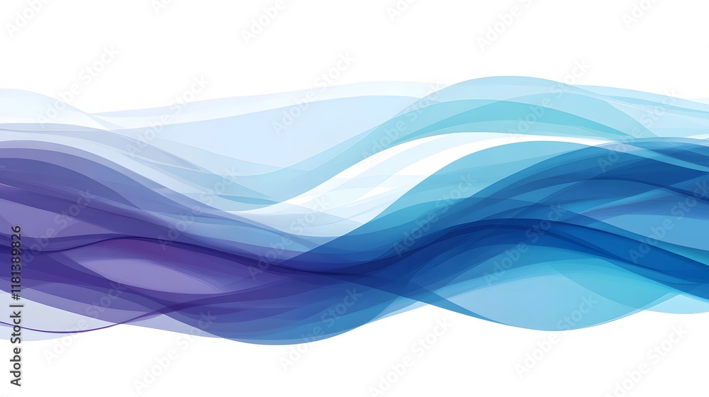 Poster colorful abstract wave background design with ocean-inspired patterns and curves