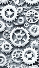 Interlocking Gears An Abstract Representation Of Industry, Innovation, And Teamwork.