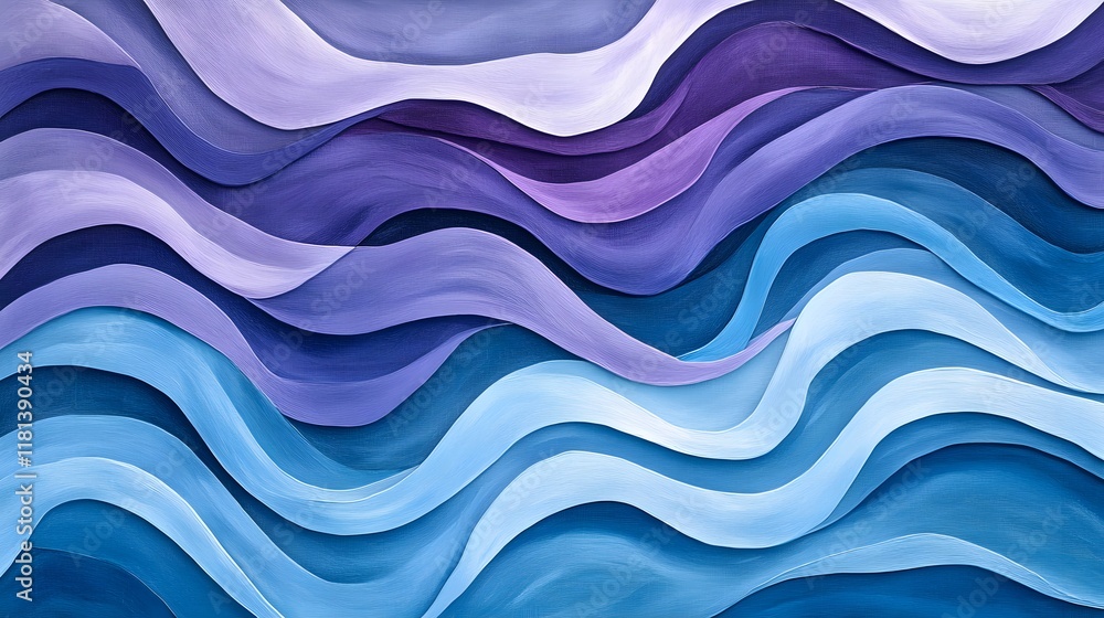 Poster colorful abstract wave background design with ocean-inspired patterns and curves