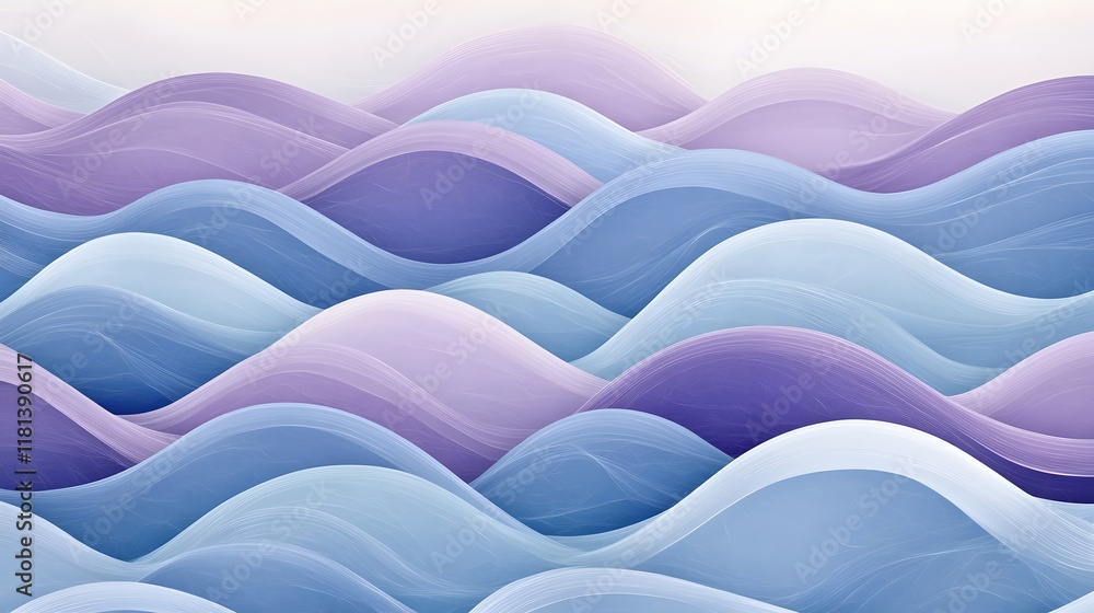 Poster colorful abstract wave background design with ocean-inspired patterns and curves