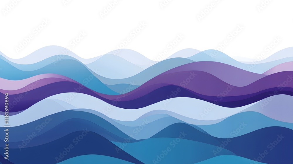 Aufkleber colorful abstract wave background design with ocean-inspired patterns and curves