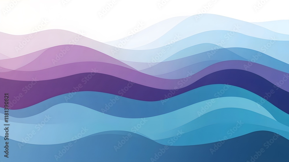 Poster colorful abstract wave background design with ocean-inspired patterns and curves